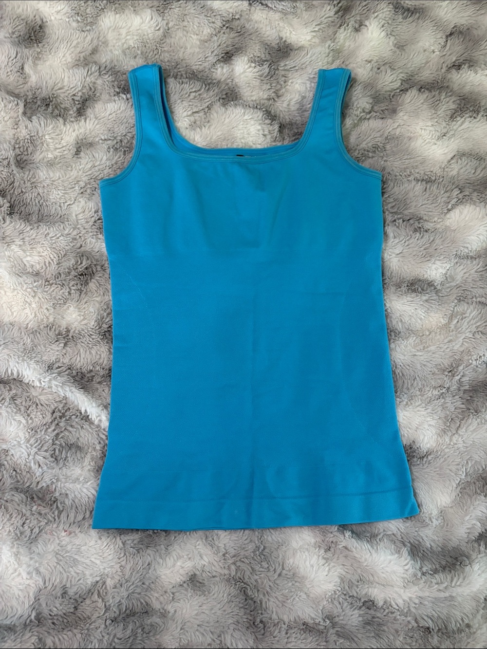 Scoop Neck Tank Top in Bright Turquoise Blue